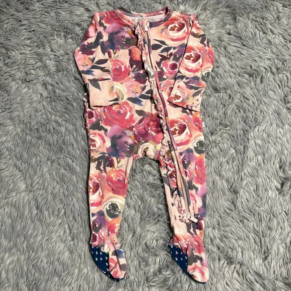 Posh Peanut Floral Bamboo Sleeper Baby Infant‎ 0-3 Months Soft Stretchy